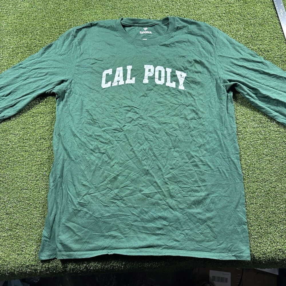 Cal Poly Fanatics Men's Large Green T-Shirt NCAA NWOT